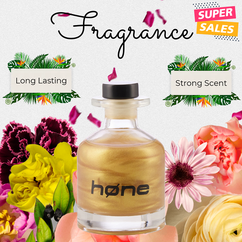 Hone Aroma Premium Glitter Reed Diffuser with Strong Scent and Long Lasting Fragrance