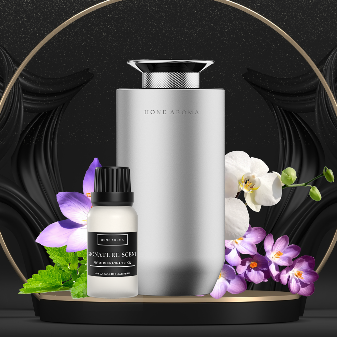 Capsule Car Diffuser + Free 10ml Aroma Oil
