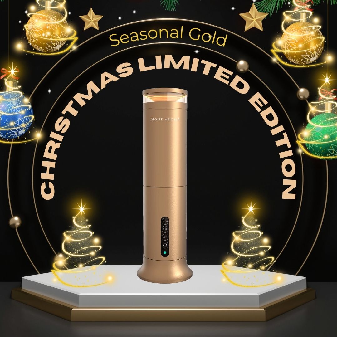 *Christmas Limited Edition* Pillar Scent Diffuser™ Seasonal Brass Gold Wireless