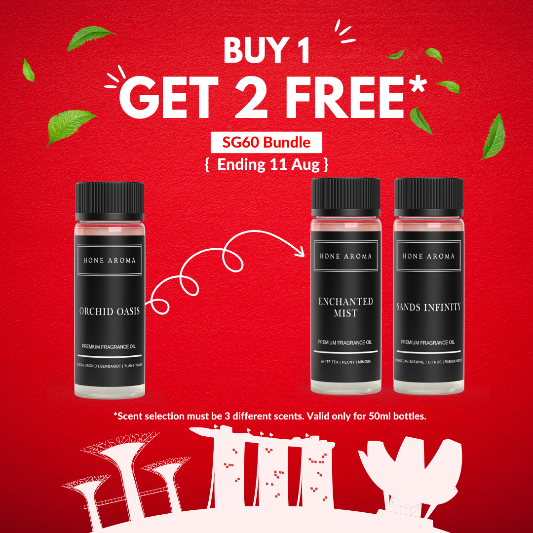 [SG60 Buy 1 Get 2 Free] 50ml Bundle Essential Aroma Oil