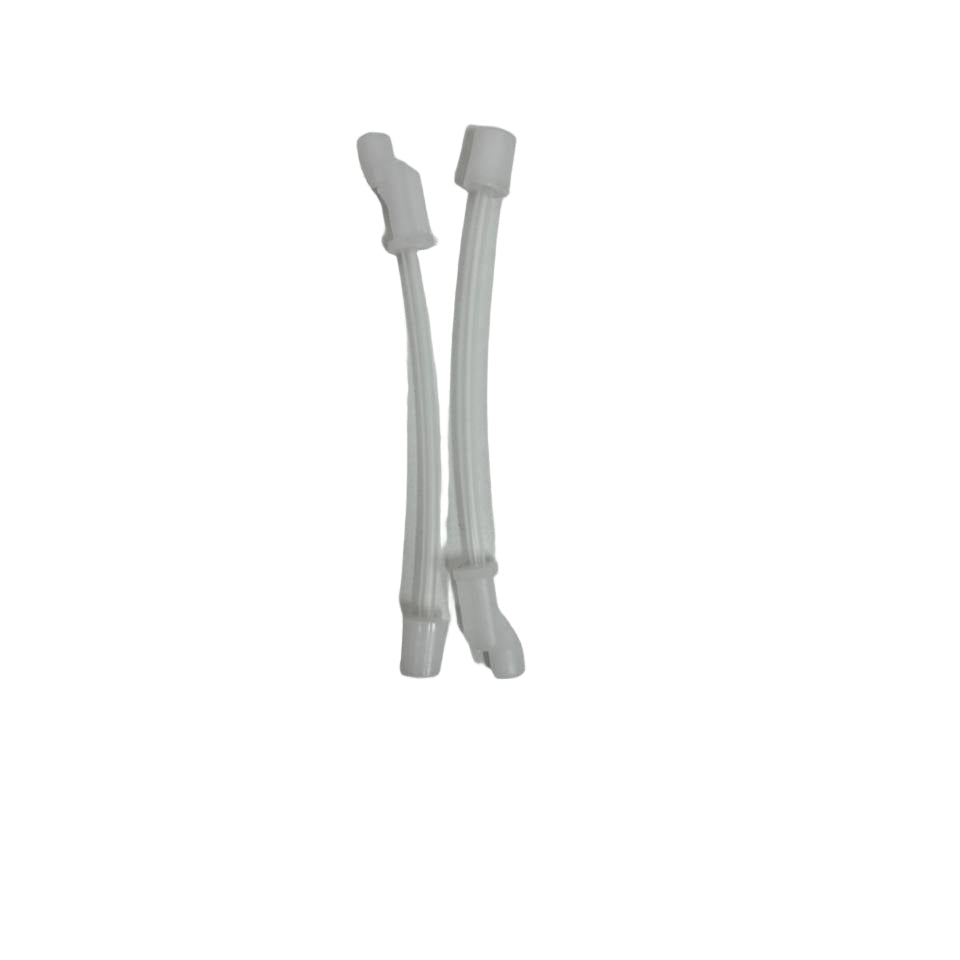 Two white plastic tubes for pillar diffuser on a white background

