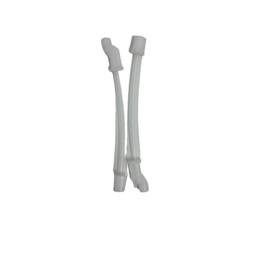 Two white plastic tubes for pillar diffuser on a white background

