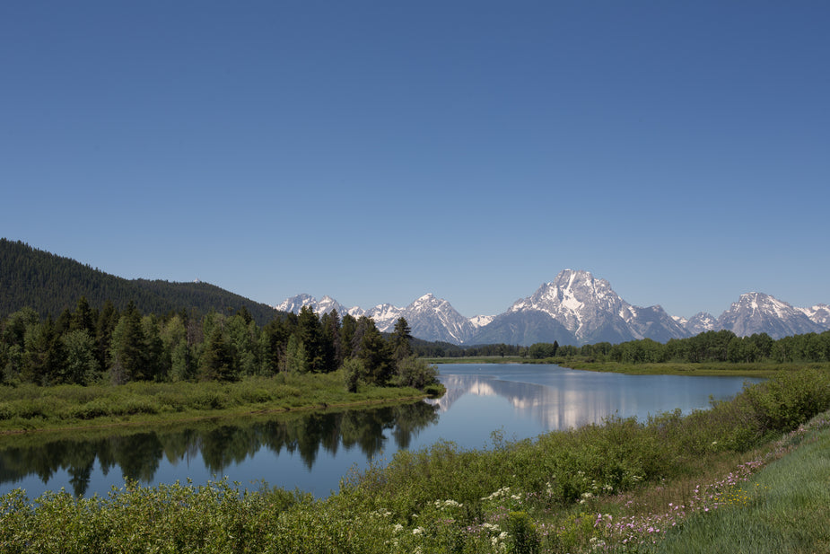 nature mountains and river landscape